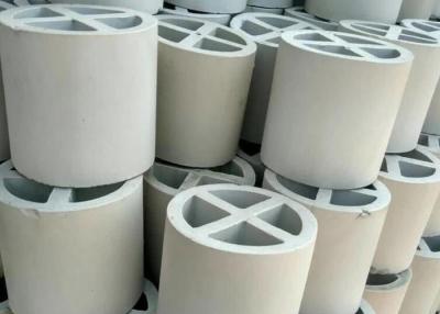 China Alumina ~23% van de hoge Zuiverheids Ceramische Willekeurige Verpakking 13% Inhoud voor Industriële, dwars-Verdelingsring Te koop