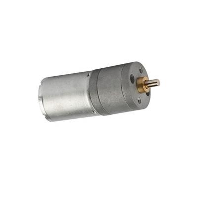 China Drip-proof High Quality Wholesale Low Rpm High Torque 12V 24V 25mm Spur Gearbox Brushed DC Motors for sale