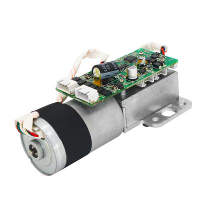 China Totally Enclosed Wholesale Precision Equipment Dc Electric Worm Gear Motor With High Resolution Encoder for sale