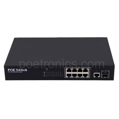 China POE-S1082FS 8 Port IEEE802.3af 10/100Mbps 30W Web Smart POE Switch (150W Buitl-in Power) for sale