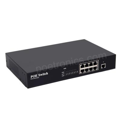 China POE-S1081T 8 Port IEEE802.3at 10/100Mbps POE Switch (150W Built-in Power) for sale