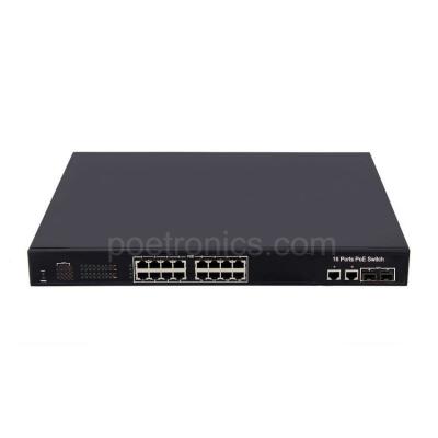 China POE-S216 16 Port IEEE802.3af/at 10/100Mbps 30W POE Switch (250W Internal Power) for sale