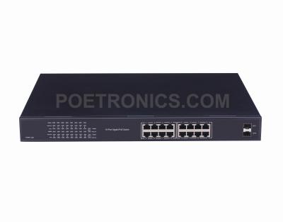 China POE-S216G_16 Port IEEE802.3af/at Gigabit PoE Switch(250W Internal Power)_POETRONICS for sale