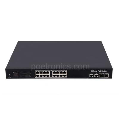 China POE-S216S 16 Port IEEE802.3af/at 10/100Mbps PoE Switch (250W Internal Power) for sale