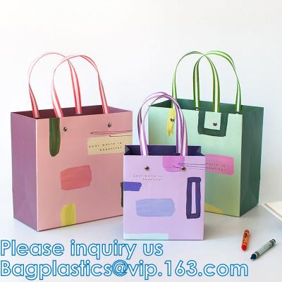 China Luxury Shopping Bags, Matte Modern Embossed Birthday Merchandise Clothing Business Store Wedding Guests for sale