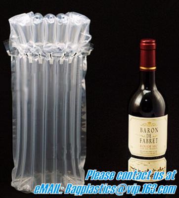 China Los bolsos inflados del protector de la botella de vino, envuelven el transporte de cristal del viaje, columna llenada aire, el amortiguar hermético en venta