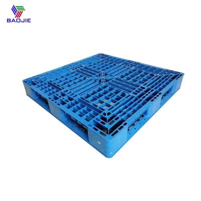 China Durable HDPE And PP Plastic Single Faced Pallet Base Five Cross Runners Tray for sale