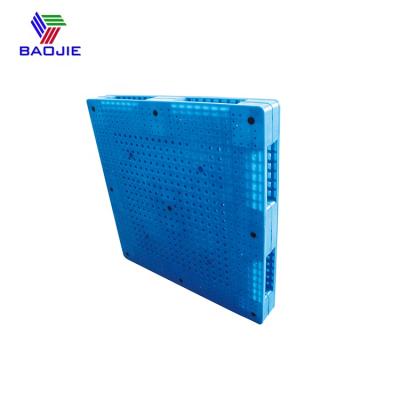 China Double Faced Steel Pipes Reinforced Perforated Surface Double Sided Plastic Welding Pattern Pallet for sale