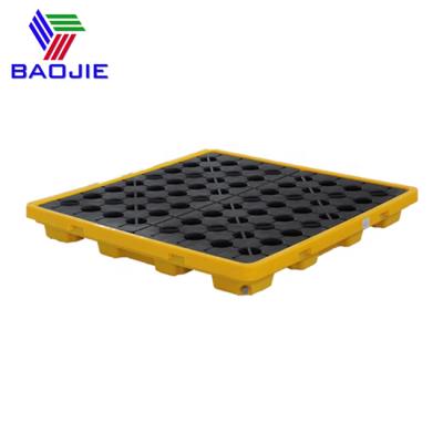 China Factory Price Single Faced Plastic Drums IBC 4 Retaining Spill Pallet Wholesale for sale