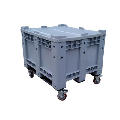 China Bao Jie Heavy Duty Industry Use Non-Toxic Plastic Collapsible Plastic Pallet Bins Bins Collapsible Bulk Container With Lid for sale