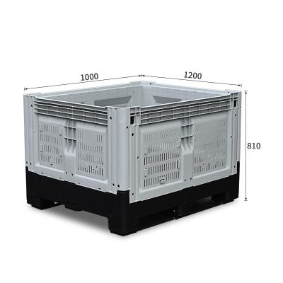 China Non-Toxic Heavy Duty Plastic Pallet Box Container For Fruit And Vegetable Storage for sale