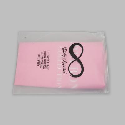 China Gement Frosted Ziplock Bag Waterproof Ziplock Zipper Plastic Packaging Bag For Clothing for sale