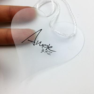 China Viable Custom Plastic Printed Clear PVC Hang Tags For Jewelry/Bag/Shoe/Clothes for sale