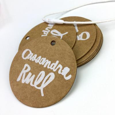 China Sustainable Fashion Kraft Style Customized Hang Tag With Your Own Logo for sale