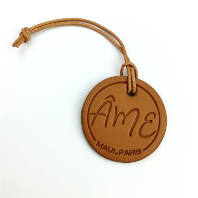 China Viable Wholesales Cheap Customized Leather Logo Hangtag For Clothing for sale