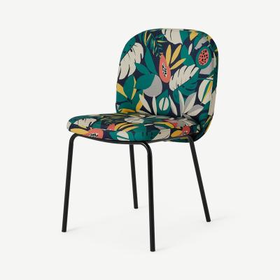 China Designer Fabric Design Durable Nordic Italian Luxury Metal Dining Chair Hotel Leisure Chair for sale