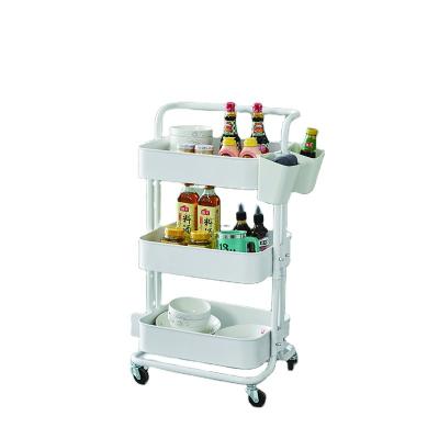 China Modern Dining Room 3 Tier Stands Portable Tea Cart With Wheels for sale