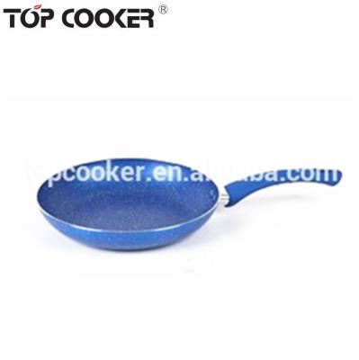 China Sustainable Healthy Aluminum Marble Coating Frying Pan With Spiral Bottom for sale