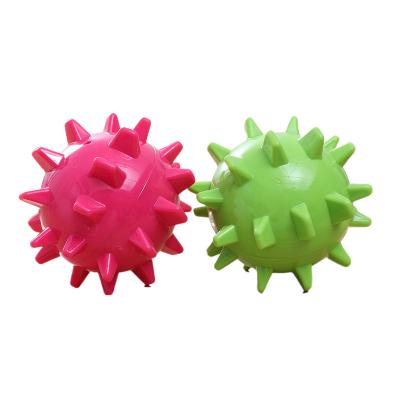 China Stored Amazon explosive pet sounding toy molar tpr teeth cleaning ball bite-resistant and wear-resistant rubber bite pet toy for sale