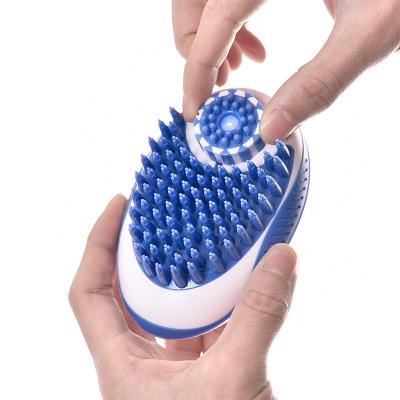 China Stored Multifunctional Pet Supplies Pet Brush Wholesale Massage Brush That Can Hold Body Wash for sale