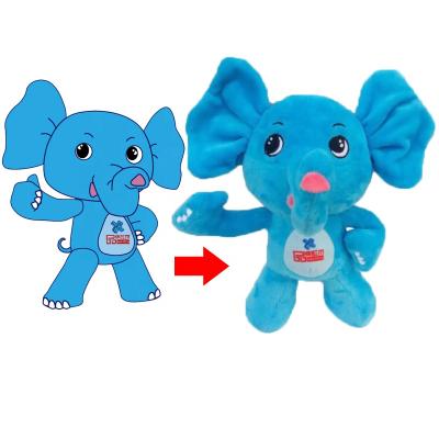 China Cute Soft / Dirty Designed Elephant Plush Stuffed Toys Heavy Duty / Cute Custom Plush Animals for sale