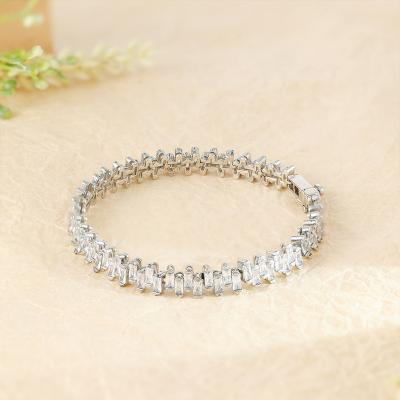 China Other Grace Jewelry Cubic Zirconia High End Tension Setting Luxury 925 Sterling Silver Women Tennis Bracelet for sale