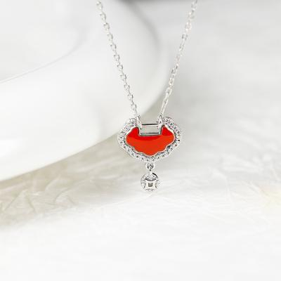 China Trendy Grace Jewelry Popular Statement Custom Key Fashion 925 Sterling Silver Necklaces  Jewelry For Women for sale