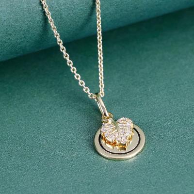 China TRENDY Grace Jewelry  Luxury Zircon Heart Gold Plated Custom Necklace Fashion Jewelry Pendants Charms for sale