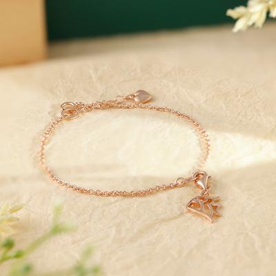 China Other Grace Jewelry Tropical Fish Marine Life Rose Gold Plated S925 Silver Replaceable Custom Fashion Jewelry Charm Bracelet for sale