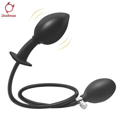 China Wholesale Unique Design Darkness Inflatable Silicone Anal Plug Waterproof Lotus Shaped Enhance Anal Plugs Butt Sex Toys For Beginners Trainer for sale