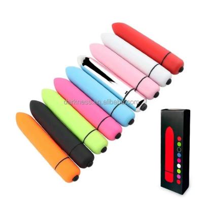 China Powerful Vibration Darkness Colorful Mini Bullet Vibrator Wholesale 10 Speeds Power G Spot Vibrator Bullet Battery Small Sex Toys for Women for sale