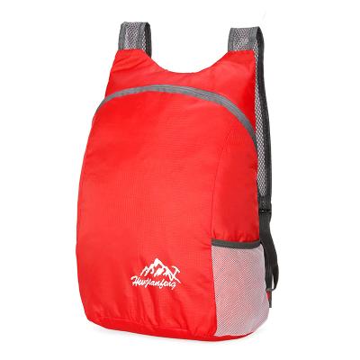 China Custom Polyester Waterproof Promotional Red Mens Travel Backpacks Bags Fashion Sports Foldable Waterproof Backpack for sale