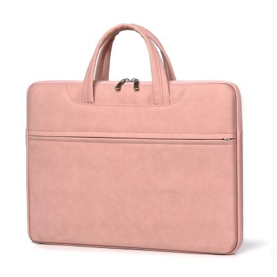 China PU Customized 15.6 Inch Ladies 15.6 Inch Laptop Shoulder Bags Mens Womens 15.6 Inch Waterproof PU Tote Laptop Bag 15 hp for macbook for sale