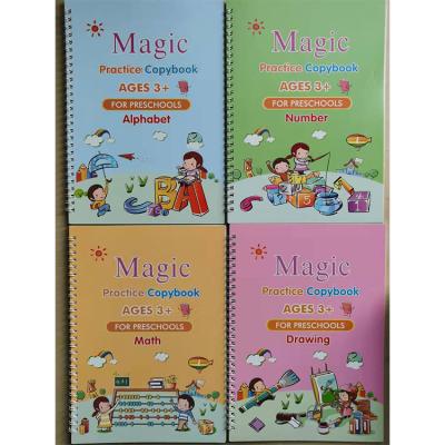 China High Quality Amazon 2022 Easy Writing Hot Selling 26*18cm Big Size Dipped Magic Practice Notebook Reusable Magic Common Alphabet Set Book for sale