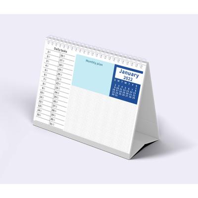 China Desk Calendars 2022 Monthly Table Calendar Business Planners Organizers Hold Table Bind Office Spiral Calendar for sale