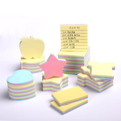 China Self Adhesive Goods In Colorful Sticky Stock Cute Kawaii Sticky Notes Memo Pads Self Adhesive Strong Notes Customize for sale