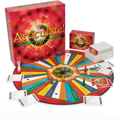 China Baby Action Ability Amazon Hot Selling Classic Training Minute To Win It To Articulate Paper Board Game Goods In Stock for sale