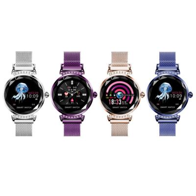 China Wifi 140mAh High Quality 1.04 Inch Round High Definition Screen IPS Color Female Smart Watches for sale