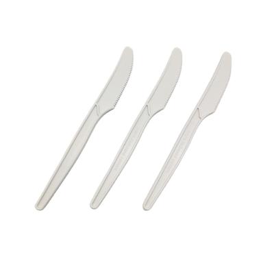 China Biodegradable Disposable Wholesale Color Fork Knife Food Grade Cornstarch Cutlery Cutlery 152.4mm Eco Friendly Disposable Spoon for sale