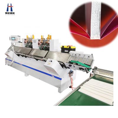 China Cover Book Hardbound Book Making Machine LINHANG LH-ESM600 Automatic Tipping and Ending Packaging Machine for sale