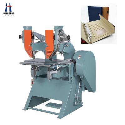 China LINHANG LH-13TR Notebook Factory Supply A4 Paper Hardcover Book Folder Making Machine Notebook Folder Double Riveting Machine for sale