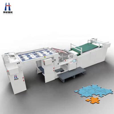 China LINHANG LH-1210 Box Packaging Production Line Fully Automatic High Speed ​​Cardboard Laminating Machine For Boxes Labels Picture Puzzles for sale