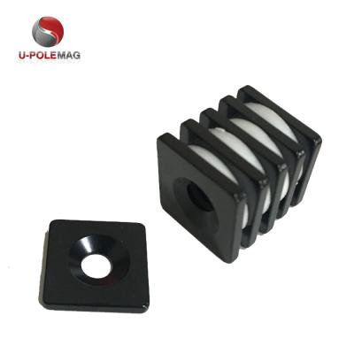 China Industrial Magnet Neodymium Magnet Epoxy Coated Block With Countersunk Hole for sale