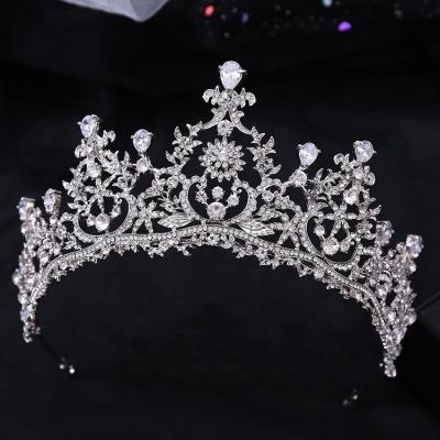 China Wholesale Durable Princess Prom Pageant Bridal Tiaras Alloy Crystal Bride Crown Accessories Fashion Wedding for sale