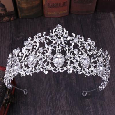 China Durable Rhinestone Crown Wedding Accessories Bride Rose Gold Crown for sale