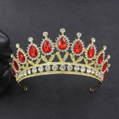 China Durable Exquisite Rhinestone Alloy Crown Party Birthday Jewelry Bride Crown Tiaras for sale