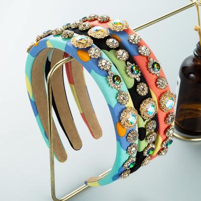 China Korea Fashion Durable Hair Accessories Luxury Baroque Crystal Hair Band Headband for sale