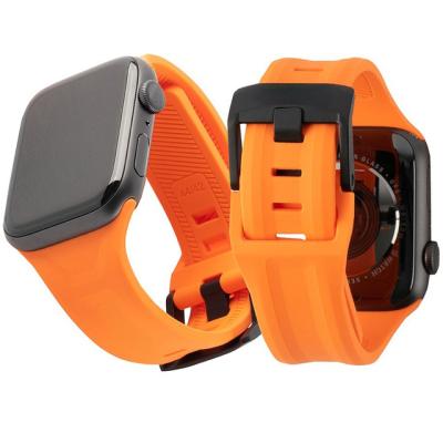 China Luxury Sports Strap For Apple Watch 7 6 Se 5 TPU Correa Band 44mm 40mm 42mm 38mm 45mm Silicone Strap For iWatch 7 Rubber Watchband for sale