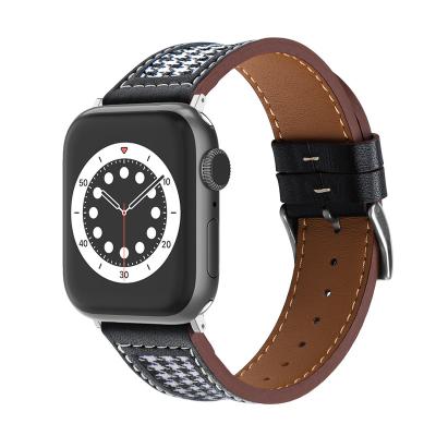 China Real Business Buckle Wristband Belt Leather Band For Apple Watch 45mm 41 Strap Se 7654 42MM 38MM 44MM 40MM iWatch 3 Smart Watch Band for sale