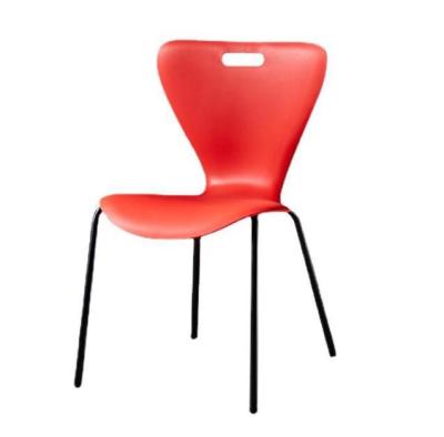 China Cheap Plastic Stackable Dining Room Furniture Chair With Metal Legs PP Seat Wholesale Dining Chairs for sale